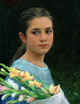 Banks, Girl with Flower