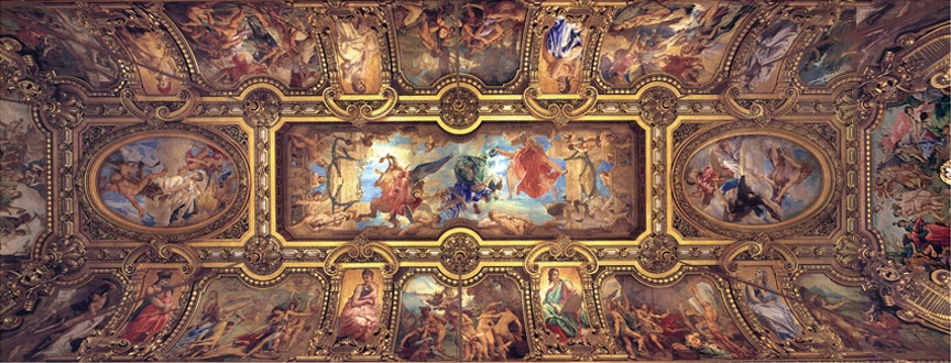 Baudry, complete Grand Foyer ceiling