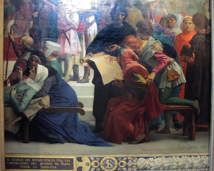 Cabanel, Saint Louis Rendering Justice, right, detail